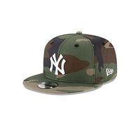 New Era x MLB Men's York Yankees Basic 9Fifty Snapback Hat Camo Green Adjustable
