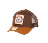 New Era York Best Choice Patch Brown A-Frame Adjustable Trucker Cap - One-Size