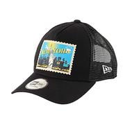 New Era York Truckerkappe mit Patch Postkarte cap Schwarz verstellbar Basecap - One-Size