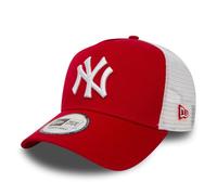 New Era York Yankees Cappello da Camionista A-Frame - Clean - Scarlatto/Bianco
