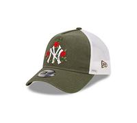 New Era York Yankees Flower Olive White A-Frame Adjustable Trucker cap - One-Size