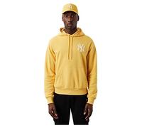 New Era York Yankees League Essential Felpa con Cappuccio, Colore Giallo Scuro, L