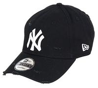 New Era York Yankees Schwarz cap Verstellbar 9forty Distressed Herren Damen - One-Size