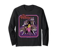 New Family Wolves Sarcastic Retro Vintage Funny Adult Humor Maglia a Manica