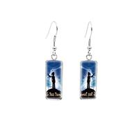 New Fashion Le Petit Prince orecchini rettangolari con gancio The Little Prince gioielli francese stile fiaba orecchini da donna in argento