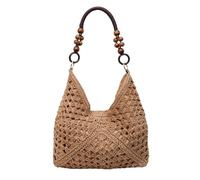 New Fashionable Handmade Woven Bag, Boho Large Capacity Lightweight Shoulder Bag for Beach Vacation Summer Picnic Daily Use (Brown)