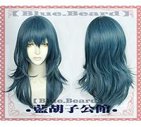 New Fire Emblem ThreeHouses Parrucca Cosplay Edelgard Byleth Blu Medio Lungo Cosplay Parrucca per capelli Halloween Giochi di ruolo Ruolo femminile