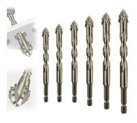 New Four-Flute Sawtooth Eccentric Drill Bit, Cozy Hoome Drill Bits, Efficient Drill and Tap Set, Four-Edged Serrated Eccentric Drill, Drill Bit Set for Wood and Metal (4/5/6/8/10/12)