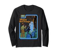 New Friends Ghost Sarcastic Retro Vintage Funny Adult Humor Maglia a Manica