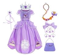 New front Abiti Tangled Tulle Vestito Rapunzee Ragazze Costume Principessa Bambina Cosplay Halloween Carneval Estate Compleanno Matrimonio Ragazze Fiore Fotografia Spettacoli Viola Argento 120