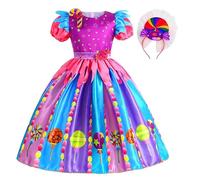 New front Abito candy vestito bambina dolcetti ice cream girl costume party lecca lecca compleanno bambini vestito caramella bambina vestito carnevale bimba,120