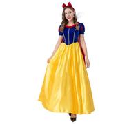 New front Abito da principessa di favola classico per il carnevale Biancanevee cosplay lusso abito a maniche corte maggia favola spettacolo Outfit Cosplay Carnevale,M
