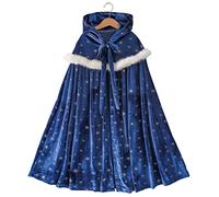 New front Alta Qualità Bambina Mantello Frozenn Elsa con Cappuccio Tessuto Anallergico Mantella Elegante per Bambina 7-8 Anni Natale Carnevale，M