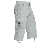 New front Bermuda con Tasche Uomo Pantaloncini Cargo Laterali Cargo Shorts Braghe Corte Cotone Tattici Pesca Militari Tempo Libero Sport Spiaggia Campeggio Escursionismo Estivi Grigio Chiaro 34