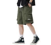 New front Costume da Bagno Uomo Pantaloncini da Uomo Ad Asciugatura Rapida Bermuda Cargo Uomo Costume da Spiaggia da Uomo Tasche Coulisse Regolabile Casual Piscina Sport Vacanze Verde XXL