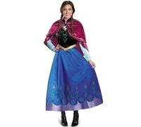 New front Costume da Principessa Anna per Donne Abito con Capo per travestimento e cosplay Carnevale Festa di Compleanno Partito Gioco di Ruolo Vestito Blu,S