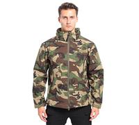 New front Giacca da Uomo con Cappuccio Giacca Invernale Impermeabile Uomo Caldo Giacca Impermeabile Uomo Antipioggia Invernale Montagna Giacche Antivento Sci Impermeabile,Mimetica Verde,L