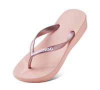 New front Infradito Tinta unita per le signore Eleganza alla moda Confortevole spiaggia in riva al mare Casa Tempo libero Moda Estate Con supporto Non costoso Sandali da spiaggia,Rosa,40