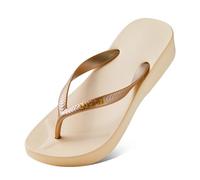 New front Infradito Tinta unita per le signore Eleganza alla moda Confortevole spiaggia in riva al mare Casa Tempo libero Moda Estate Con supporto Non costoso Sandali da spiaggia,Beige,40