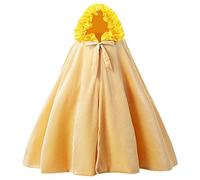 New front Mantello da Principessa Tinta Unita Mantella Natale Bambini Materiale Morbido Mantella con Cappuccio per Abbinare Abiti di Elsa, Belle, Anna, Aurora, Rapunzel，M