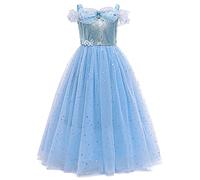 New front Nuovo Ragazza Principessa Cenerentola Costume con Accessori Costume da Principessa Eleganti per Festa di Cerimonie, Halloween, Natale, Compleanni e Carnevale