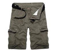 New front Pantaloncini Cotone Uomo Pantaloncini Cargo Uomo Bermuda Cargo Uomo Pantaloncini da Campeggio Uomo Cargo Shorts Estate Tasche Grandi Marrone 36