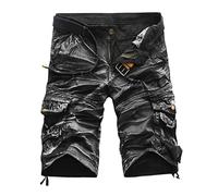 New front Pantaloncini Spiaggia Uomo Pantaloncini Cargo Uomo Bermuda Cargo Uomo Pantaloncini Cotone Uomo Estate Fresco e Traspirante Tasca di Grande capacità Sport Lavoro