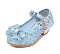 New front Principessa Scarpe Festive Scarpe col Tacco da Principessa per Bambina Buona qualità Partito Scarpe Principessa Scarpe Eleganti,Blu,34EU