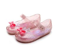 New front Scarpe da Principessa in Cristallo Sandali da Principessa per Bambine Jelly Bambine Sandali Ice Princess Scarpe Ballerina Bambina Fondo Morbido martedì Grasso Natale Halloween Rosa 27