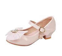 New front Scarpe Eleganti per Ragazze Scarpe col Tacco per Bambine e Ragazze Cravatta a Farfalla Tulle Design Antiscivolo Feste Compleanno Feste Tema Abito da Principessa Rosa 37
