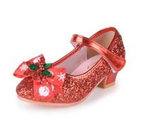 New front Scarpe Mary Jane da Bambina, da Principessa, per Natale, Feste Rosso