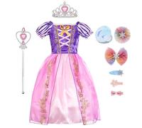 New front Vestito Bambina Costumi Bambina Principessa Sofia Carnevale Abito principessa Rapunzel Costume per bambine Halloween Party Costume Carnevale Cosplay Rapunzel,Viola,140