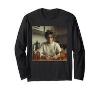 New Funny Distressed Male Doll Face Meme, Big Glass Maglia a Manica