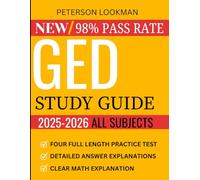 New GED Study Guide 2025-2026 all Subjects: Complete Exam Prep Test for Adult Beginners, Includes a Diagnostic Pretest, 2 Full Length Practice Tests, 1000+ Practice Questions