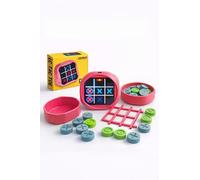 New Generation Pro Gioco Elettronico Tris 5 in 1 per Bambini - Tic Tac Toe Interattivo Ricaricabile USB - Gioco Educativo da Tavolo per Famiglia e Viaggio (rosa)