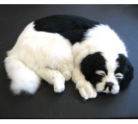 New-Genuine Coniglio Capelli Bianco+ Marrone+ Nero Addormentato Pupazzo Cane