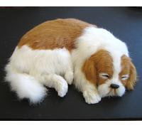 New-Genuine Coniglio Capelli Bianco+ Marrone+ Nero Addormentato Pupazzo Cane