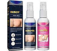 New Hair Removal Spray, 50ml Natural Permanent Hair Removal Spray Stop Hair Growth Inhibitor Remover for Men & Women, Suitable for Arms, Armpits, Legs (2pcs)