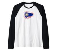New Hampshire Flag Rock Climbing Moschettone Maglia con Maniche Raglan