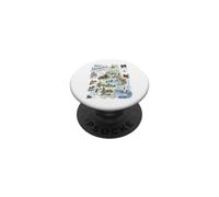 New Hampshire, NH, Stati Uniti, Mappe, Icone PopSockets PopGrip Adesivo