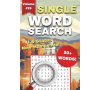 New Hampshire One-Word Word Search Puzzle Book - Volume 28: Fun and Easy to Read Print about New Hampshire, Parks, U.S States, and More | 1-Word Word Search Puzzle Book for State Lovers