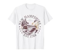 New Hampshire Retro State 1788 - Camicia con Ponte Coperto Maglietta