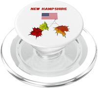New Hampshire souvenir Foglie autunnali amanti della bandiera degli Stati Uniti PopSockets PopGrip per MagSafe