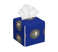 New Hampshire State Flag Print Tissue Box Cover, Cuoio Porta fazzoletti decorativo scatola porta fazzoletti per cucina, bagno
