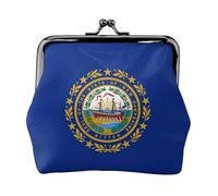 New Hampshire State Flag Print Vintage Leather Change Purse Elegante Piccolo portamonete per le donne portamonete Portafoglio Mini