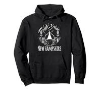 New Hampshire Tenda rustica da campeggio White Mountans Vacanza Felpa con Cappuccio