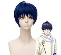 New Hand Tour A3! Tsumugi Tsukioka parrucca cosplay corta blu resistente al calore capelli sintetici parrucche parrucche unisex anime costume parrucche HC-YG