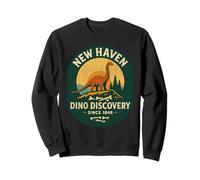 New Haven Dino Discovery Camicia Retro Fossil Park Connecticut Felpa