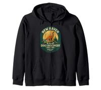 New Haven Dino Discovery Camicia Retro Fossil Park Connecticut Felpa con Cappuccio