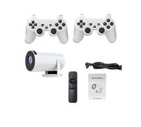new HY300 Projector Retro Game Consoles 30000+Games Android11 RK3326 2.4G+5G WIFI6 3DGame Projector Support 2 Player UK PLUG